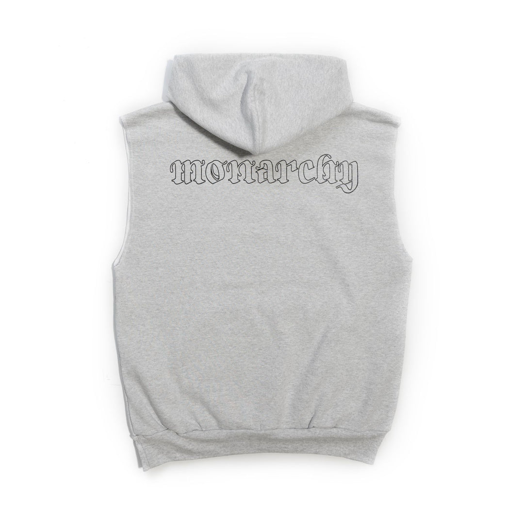 THE MONARCHY HEAVY FLEECE SLEEVELESS HOODIE