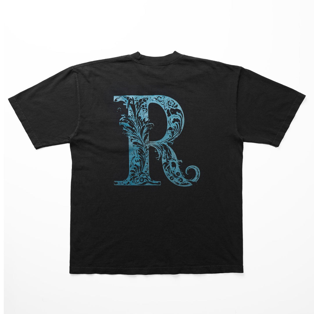 BLACK & TURQUOISE CREST TEE