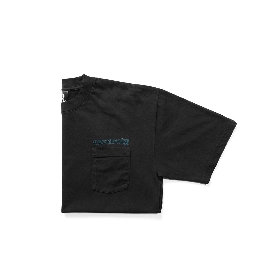 BLACK & TURQUOISE CREST TEE